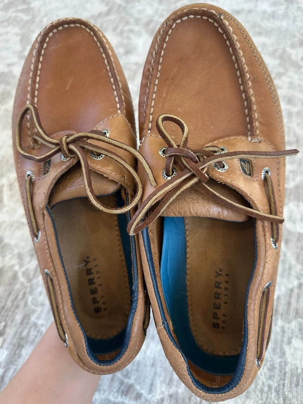 Sperry Classic Tan Leather 2 Eye Boat Shoes (Size 9)